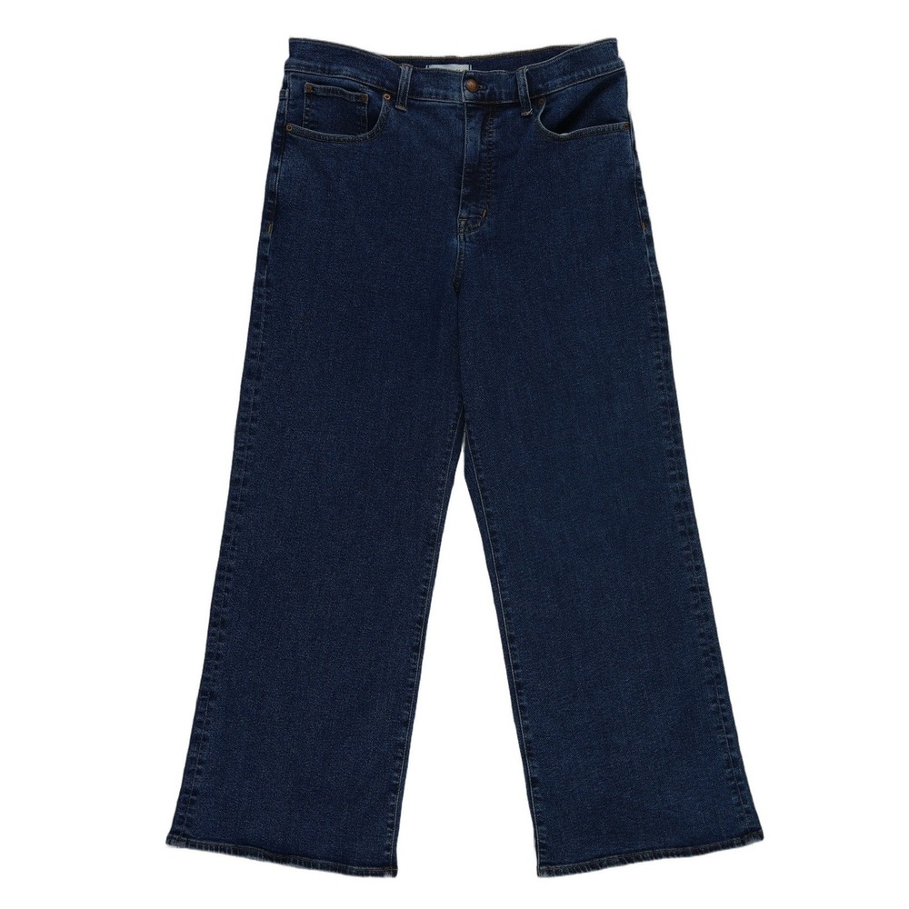Madewell The Wide Legβ Jeans Women's Size 31 Dark Indigo High Rise Denim